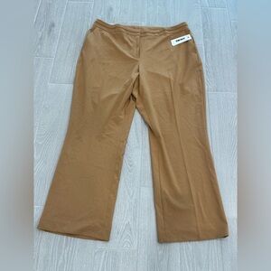 DKNY Camel Tan Full Length Wide Leg Comfy Plus Size Pants Size 18W NWT